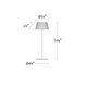 Pleat 14.75 inch 2 watt Bronze Rechargeable Table Lamp Portable Light