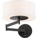 Chelsea 23.25 inch 9 watt Black Headboard Light Wall Light, dweLED