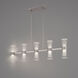 Hourglass Linear Pendant Ceiling Light in 3000K, Brushed Nickel, dweLED