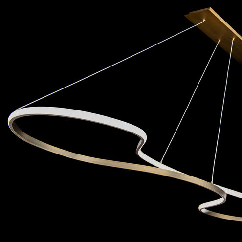 Marques LED 17 inch Aged Brass Pendant Ceiling Light, dweLED