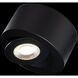 Peek 1 Light 4.88 inch Black Flush Mount Ceiling Light in 3500K, dweLED