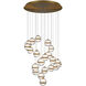 Cyllindra LED 26 inch Aged Brass Chandelier Ceiling Light, dweLED