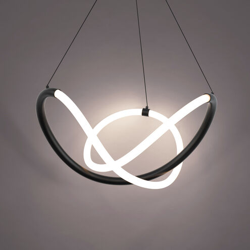 Solo LED 23.63 inch Black Chandelier Ceiling Light, dweLED