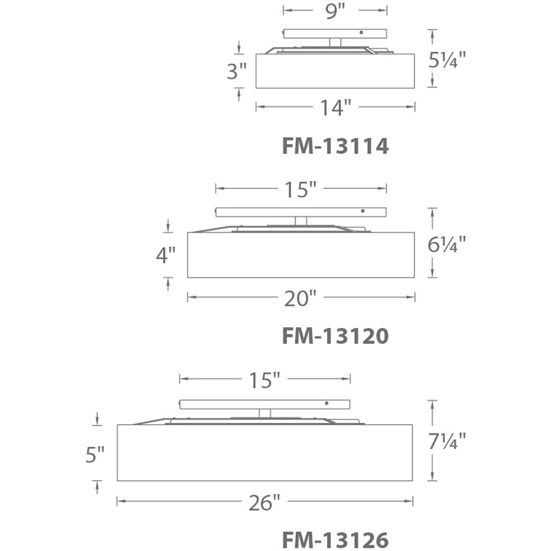 Manhattan LED 14 inch Brushed Nickel Semi-Flush Mount Ceiling Light, dweLED