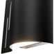 Swivet LED 8 inch Black Outdoor Wall Light, dweLED