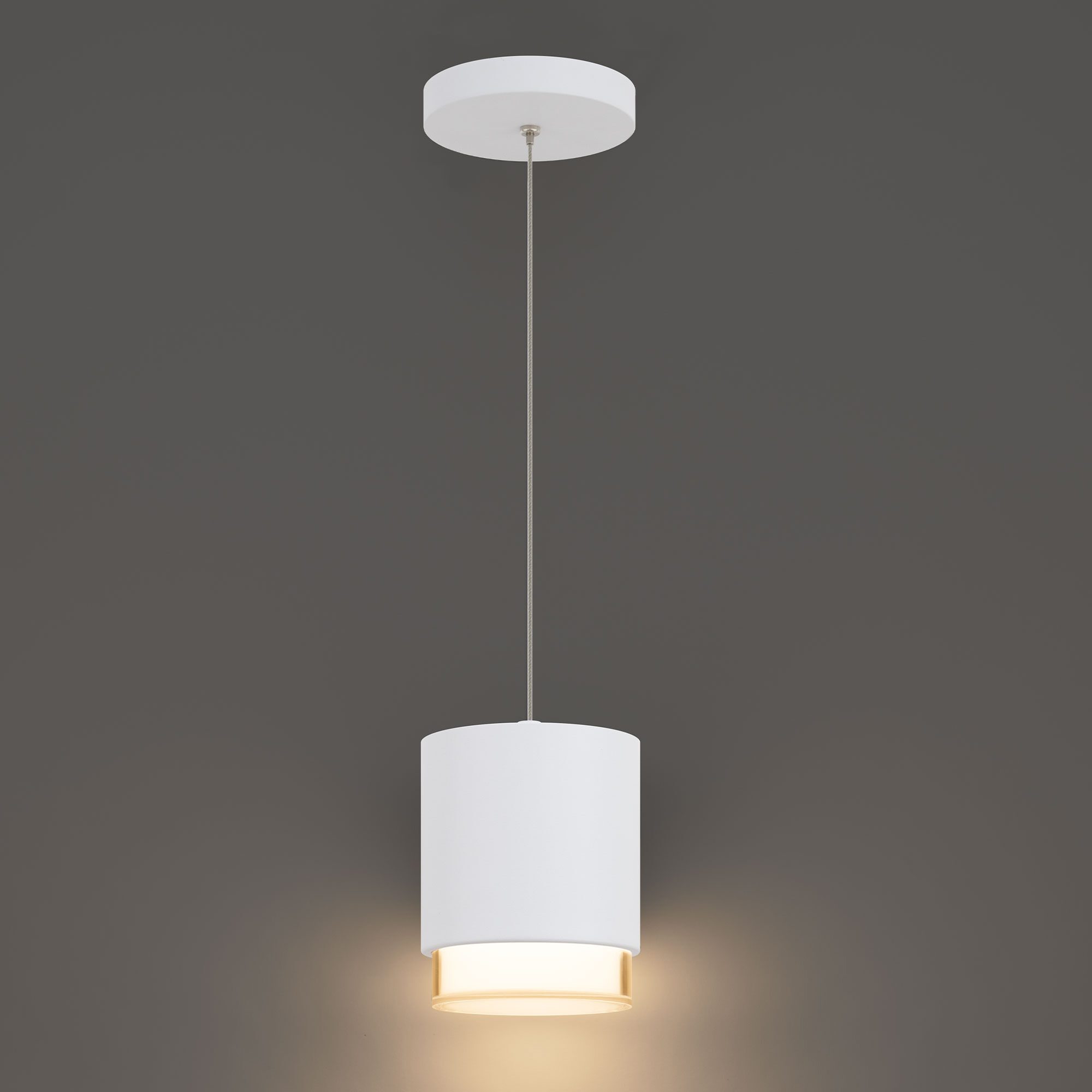 Cloak LED 4.63 inch White Pendant Ceiling Light in 2700K, dweLED