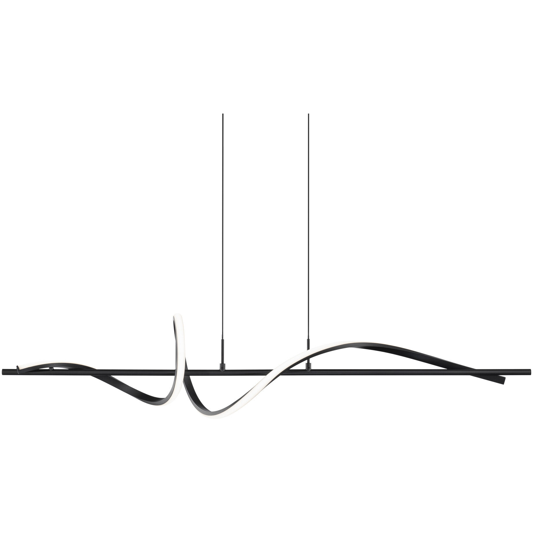 Corkscrew Linear Pendant Ceiling Light in 3000K, dweLED