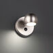 Duplex 1 Light 5 inch Brushed Nickel Reading Light Wall Light