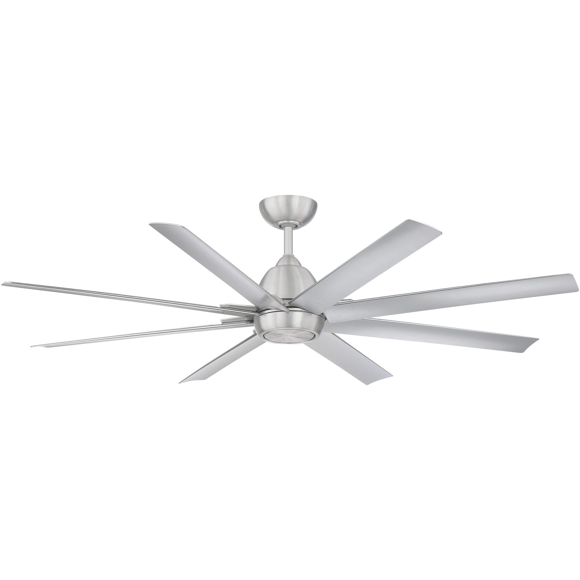 Mocha XL 66 inch Brushed Aluminum Downrod Ceiling Fans, Smart Fan