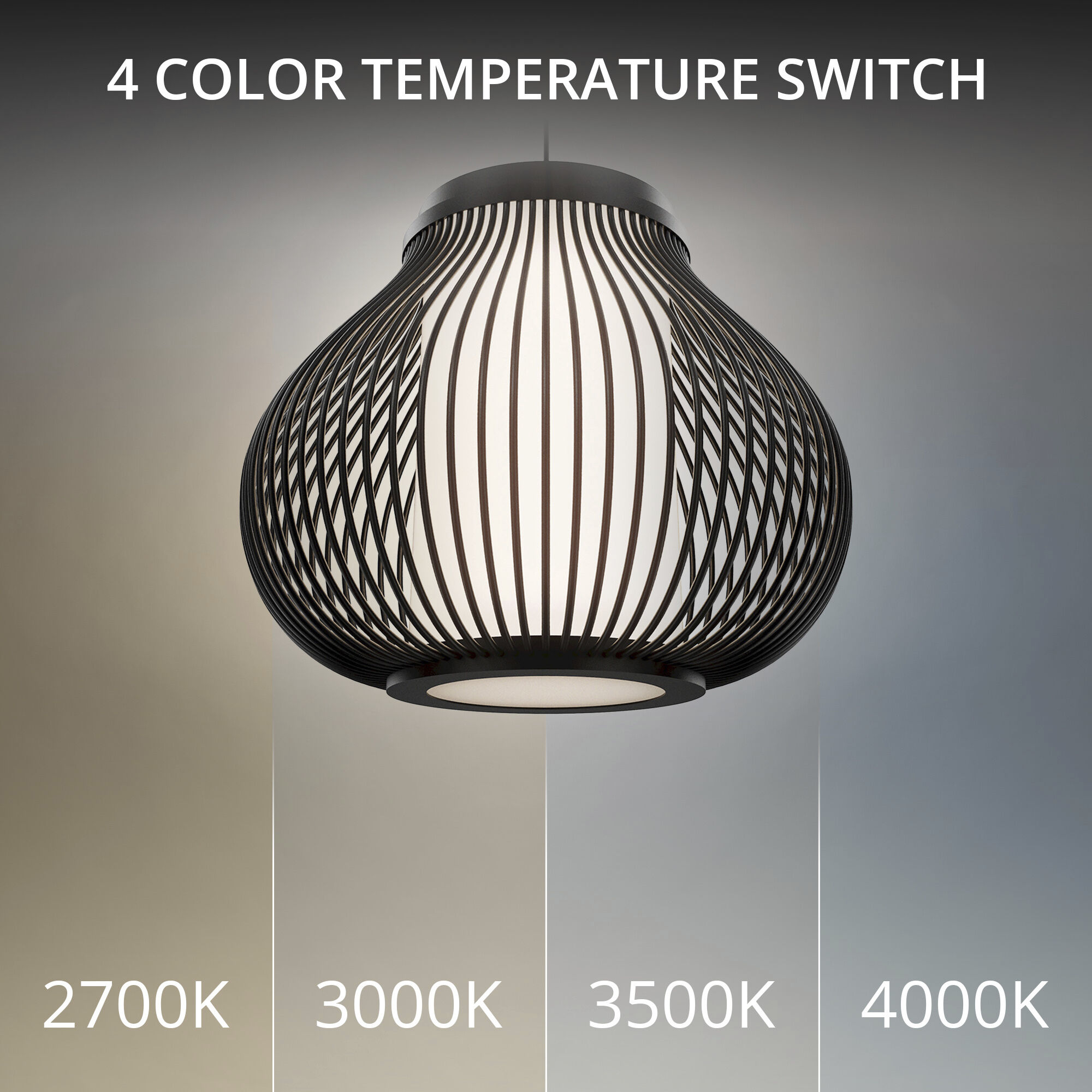 Poppin LED 16 inch Black Outdoor Pendant, dweLED