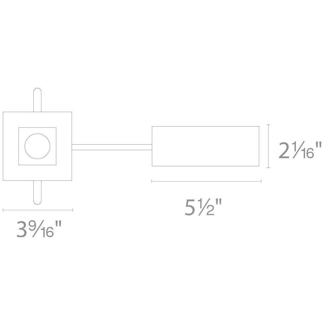 Ocularc LED Module - Driver Haze/White Recessed Trims in Flood, 3000K, Square