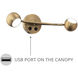 Duplex 5 inch Aged Brass Reading Light Portable Light