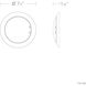 Disc LED 7.5 inch White Flush Mount Ceiling Light in 2700K