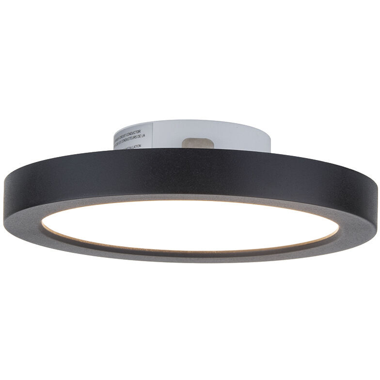 Round LED 5.25 inch Black Flush Mount Ceiling Light in 3000K, 1, WAC Limited