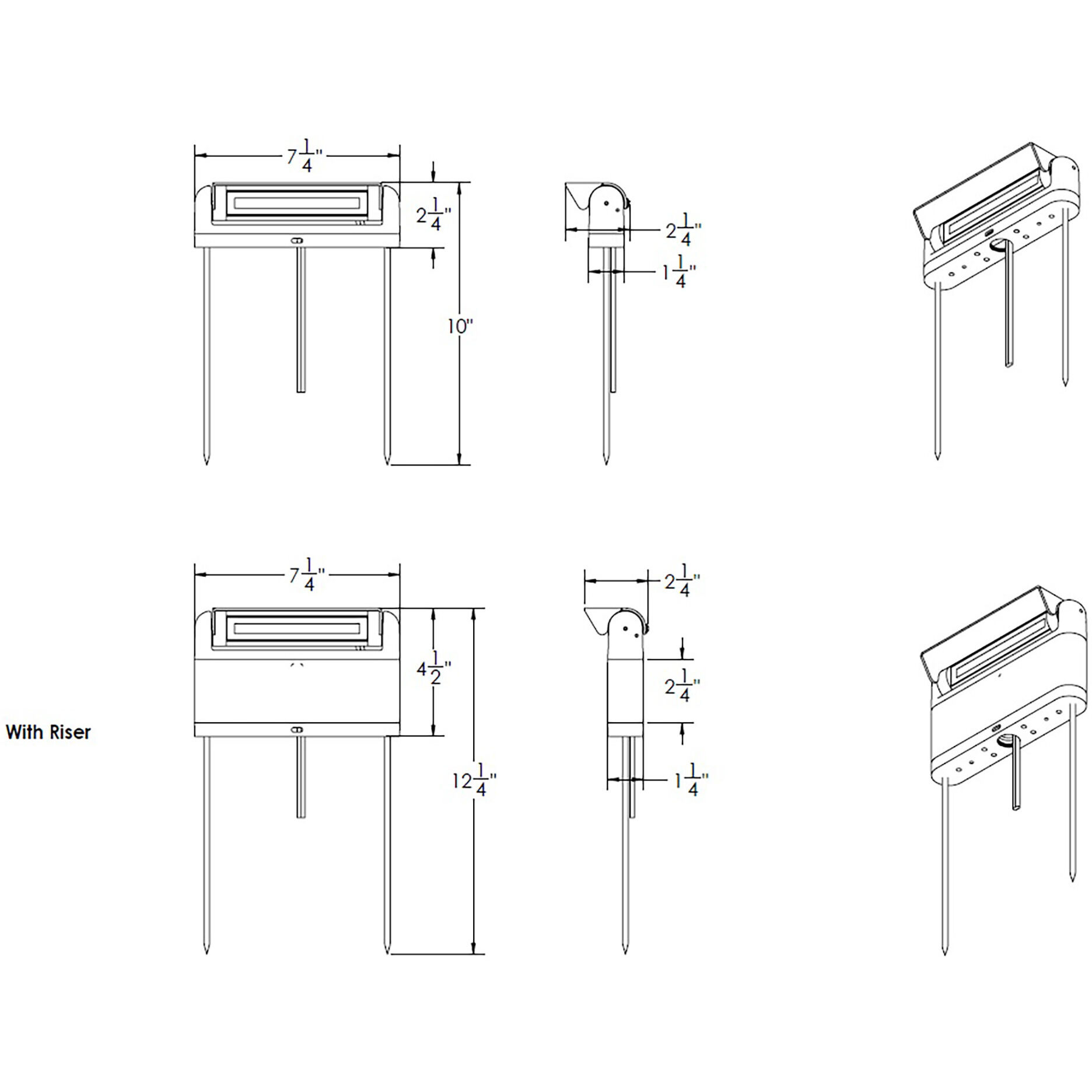 Tyler 12 6 watt Bronze Path Lighting in 3000K, Path and Area Light, WAC Landscape