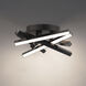 Parallax 1 Light 15 inch Black Flush Mount Ceiling Light in 3500K