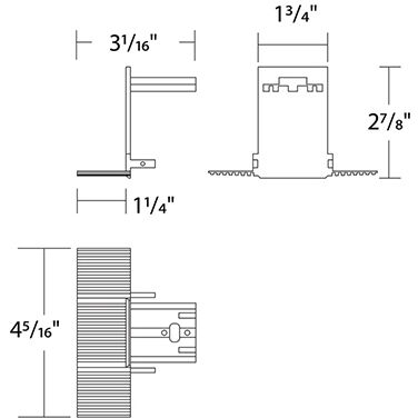 Ventrix Black Track Component Ceiling Light