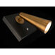 Arne 5 inch 9.00 watt Black with Aged Brass Headboard Light Wall Light, dweLED