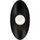 Glamour 1 Light Black Wall Sconce Wall Light in 3000K