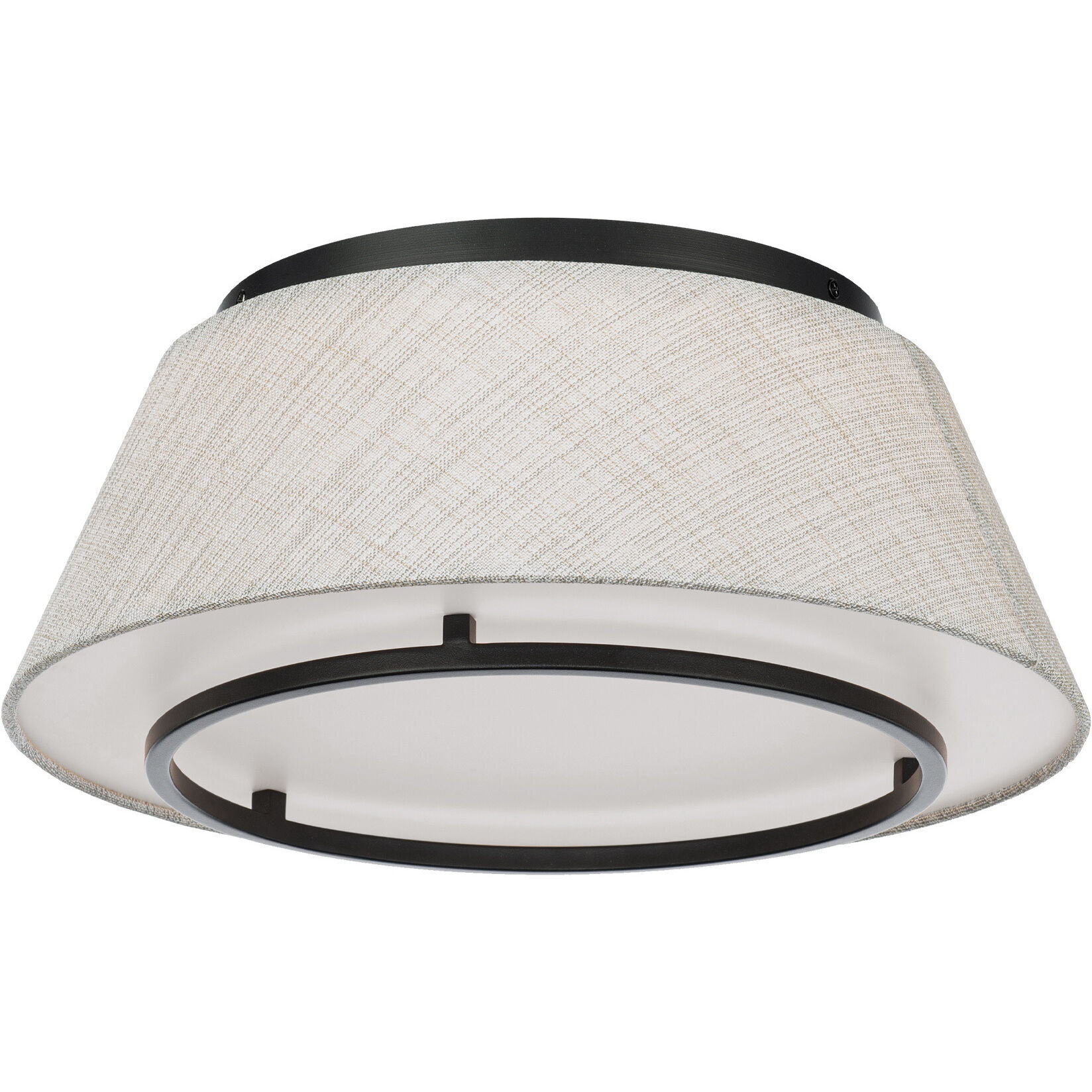 Hailey LED 16 inch Black Flush Mount Ceiling Light, dweLED