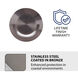 Inground Recessed Light 12 4.1 watt Stainless Steel Coated in Bronze Path Indicator Light in 2700K Warm LED, WAC Landscape