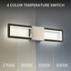 Peekaboo LED 22 inch Black Brushed Nickel Bath Vanity & Wall Light, dweLED