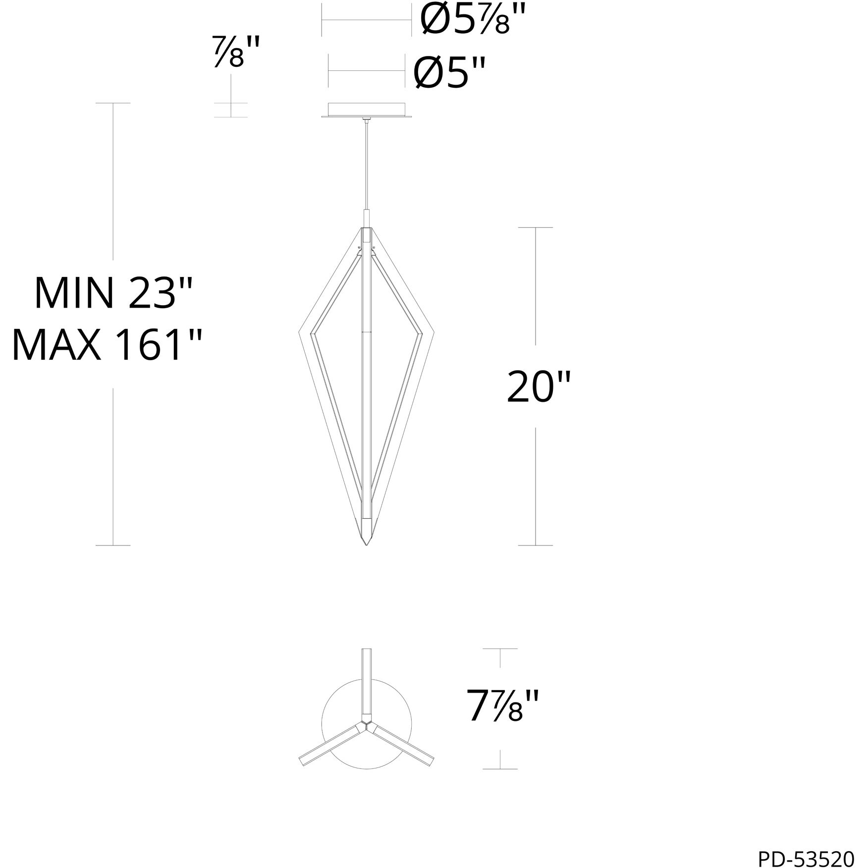 Tribeca LED 9 inch Aged Brass Pendant Ceiling Light in 3000K, dweLED
