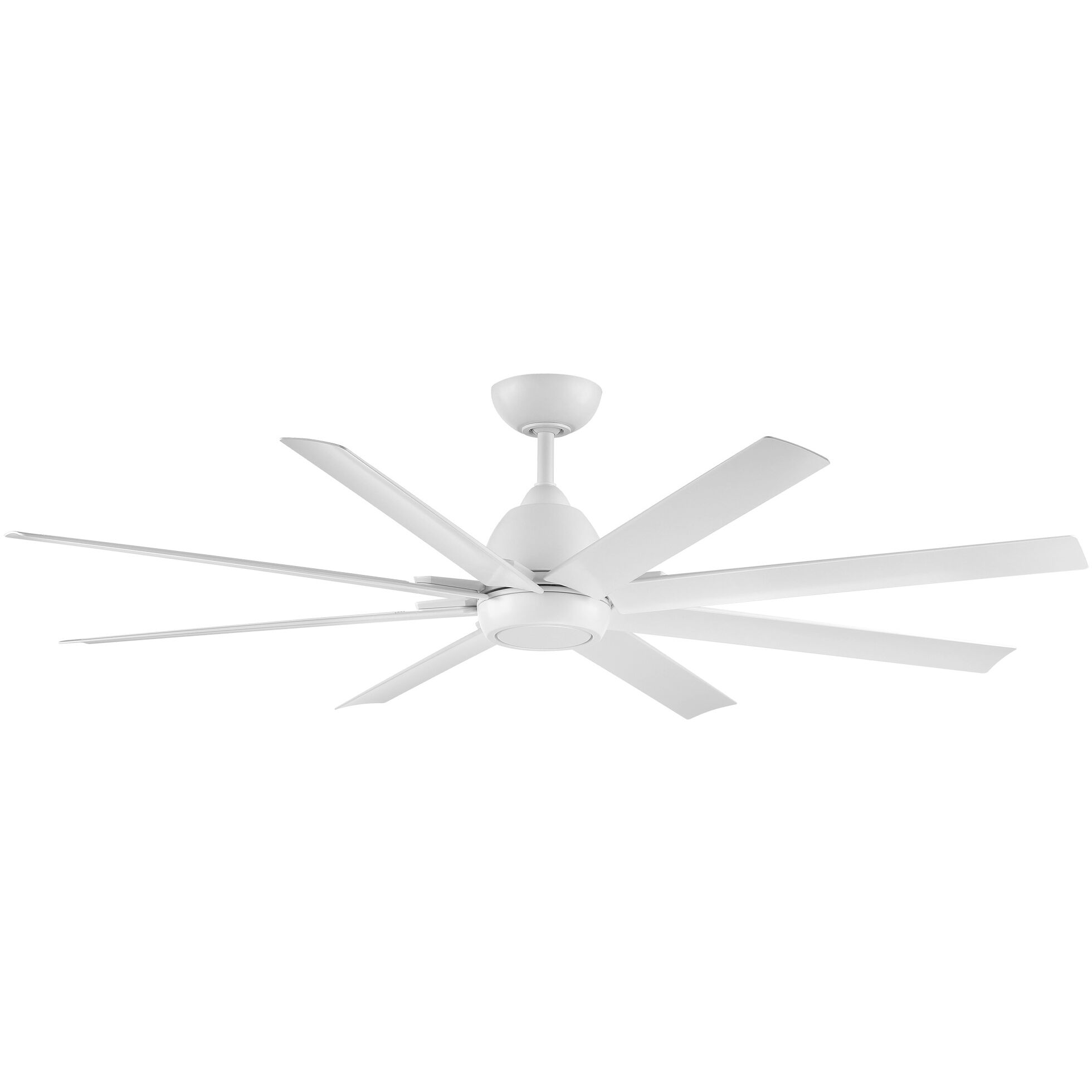 Mocha XL 66 inch Matte White Downrod Ceiling Fans, Smart Fan