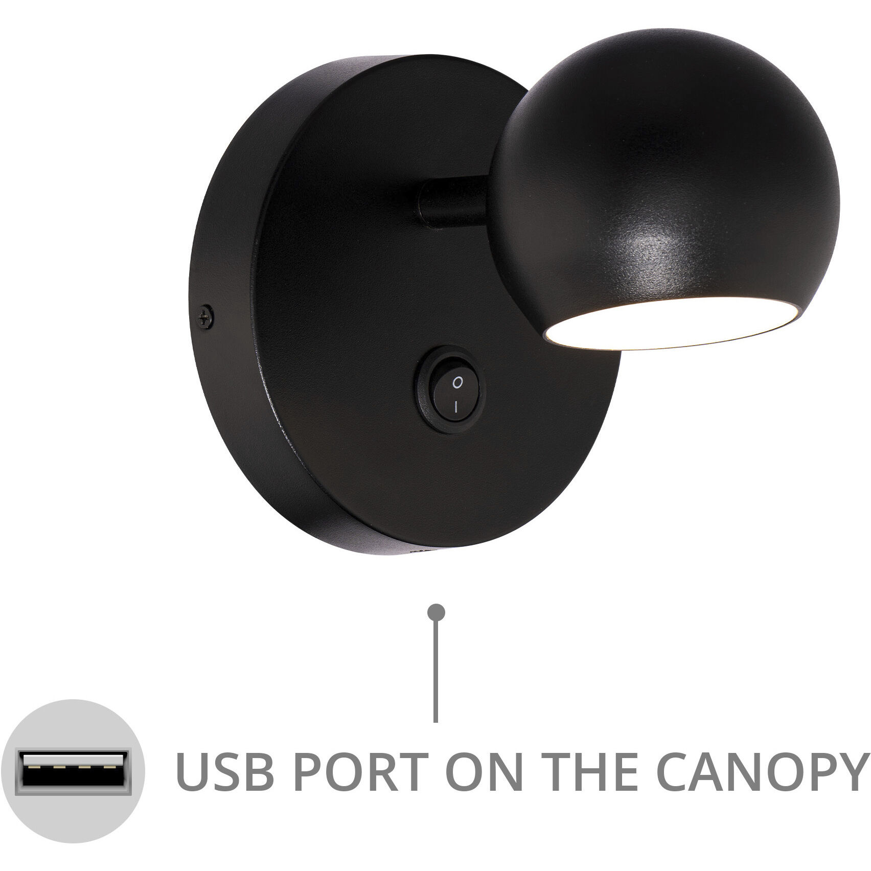 Duplex Reading Light Wall Light in Black, dweLED