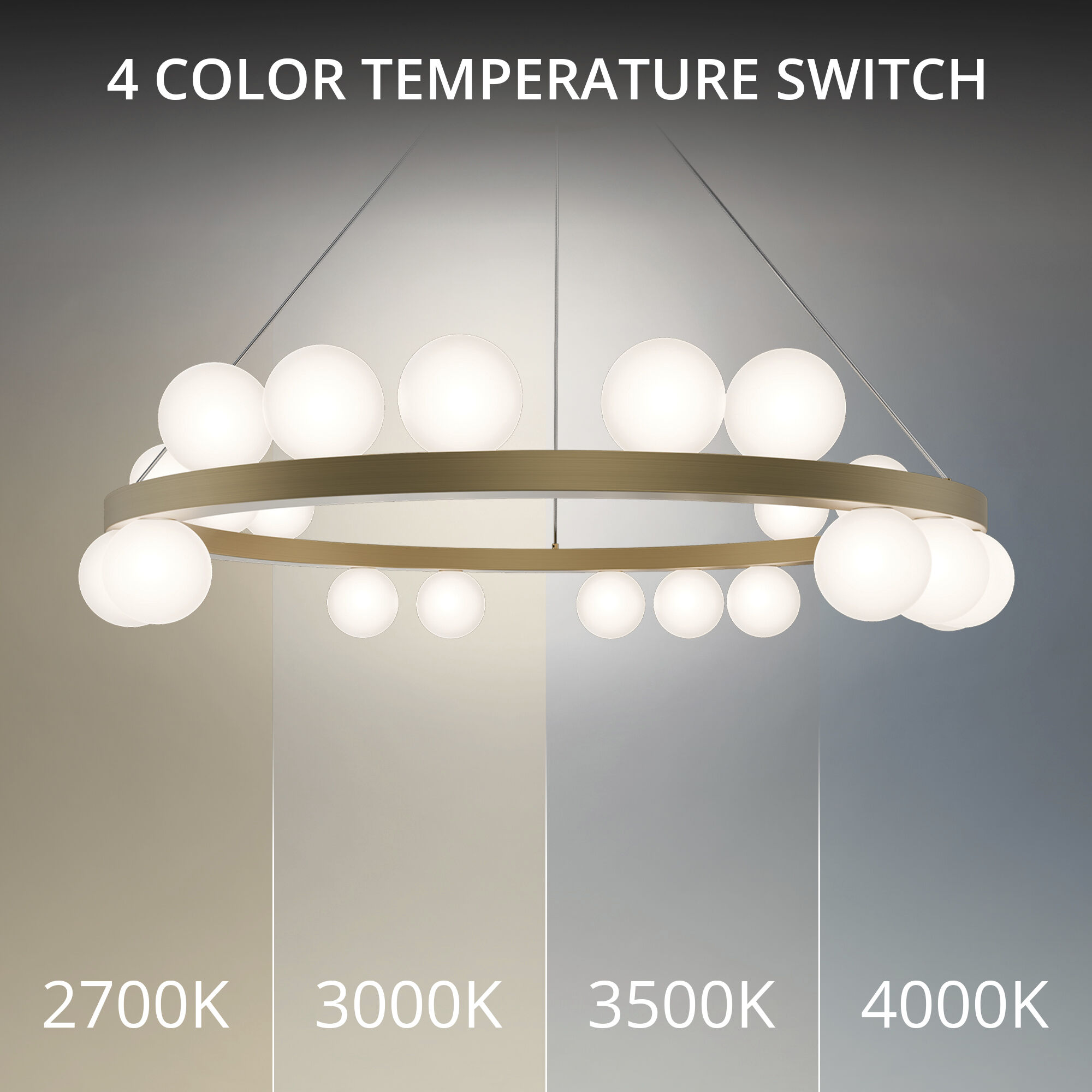 Carousel LED 28 inch Aged Brass Chandelier Ceiling Light in 2700K, dweLED