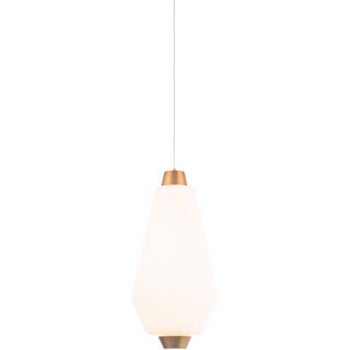 Amelia LED 7 inch Aged Brass Mini-Pendant Ceiling Light, dweLED
