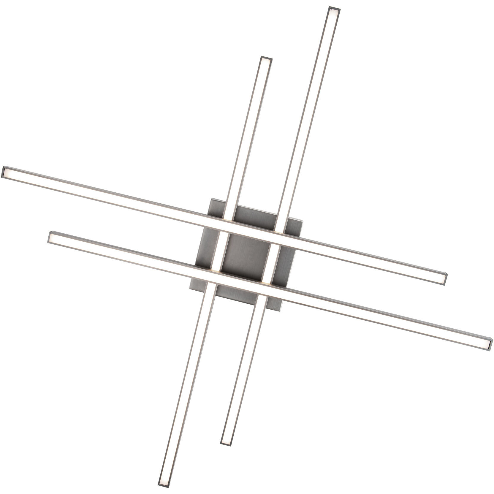 Parallax LED 32 inch Brushed Nickel Flush Mount Ceiling Light, dweLED