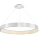 Corso LED 42.5 inch Brushed Aluminum Pendant Ceiling Light in 43in, dweLED