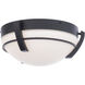 Bradbury 1 Light 16 inch Black Flush Mount Ceiling Light, dweLED