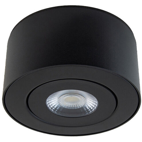 Peek 1 Light 4.88 inch Black Flush Mount Ceiling Light in 3500K, dweLED