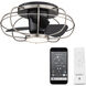 Aella 22 inch Brushed Nickel Matte Black with Matte Black Blades Flush Mount Ceiling Fans