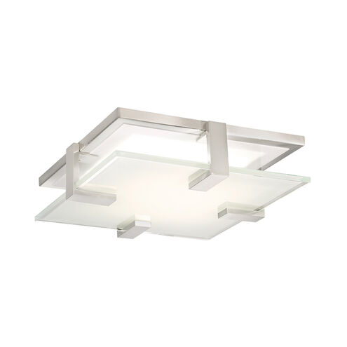Meridien LED 13 inch Brushed Nickel Flush Mount Ceiling Light, dweLED