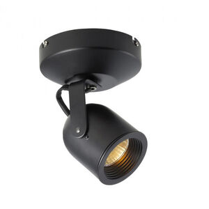 Low Volt LED 5 inch Black Flush Mount Ceiling Light in 50, Halogen