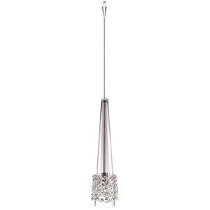 Eternity Jewelry 1 Light 4 inch Brushed Nickel Pendant Ceiling Light in White Diamond, Quick Connect