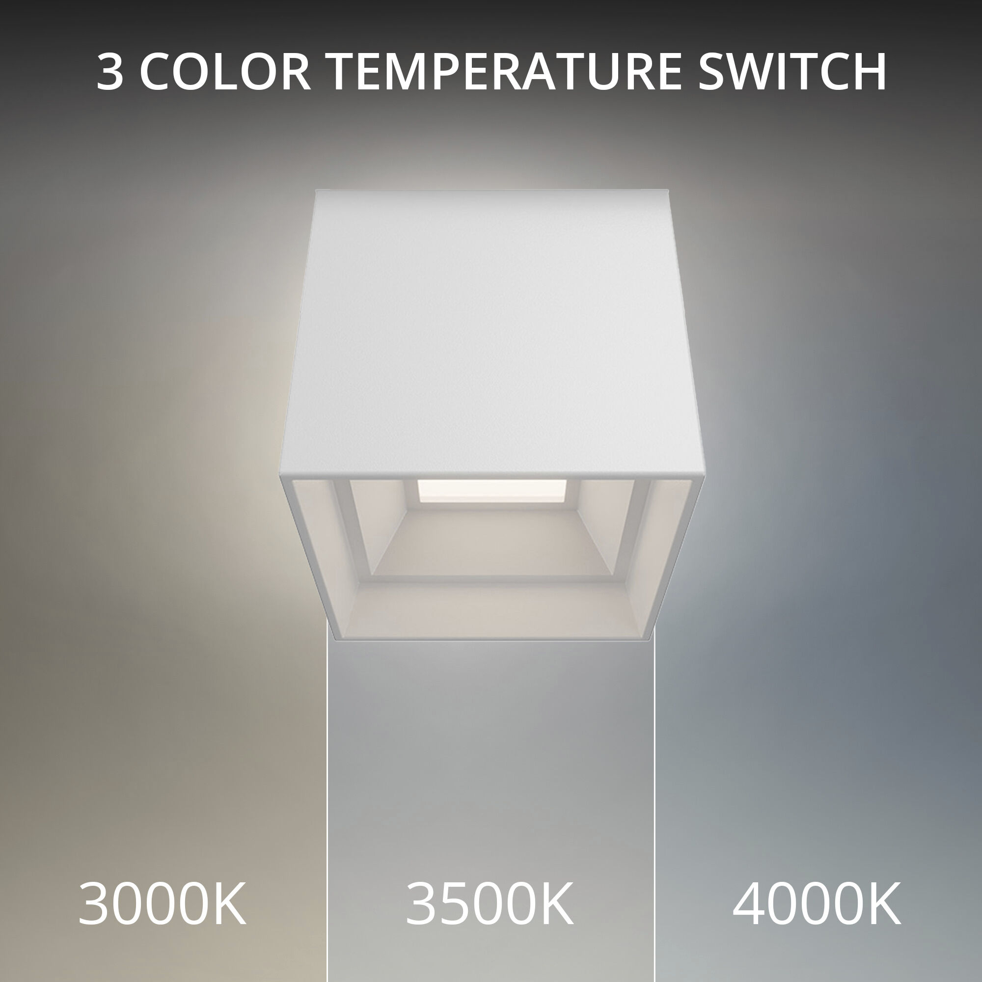 Downtown LED 3.5 inch White Outdoor Flush Mount in 3000K, dweLED