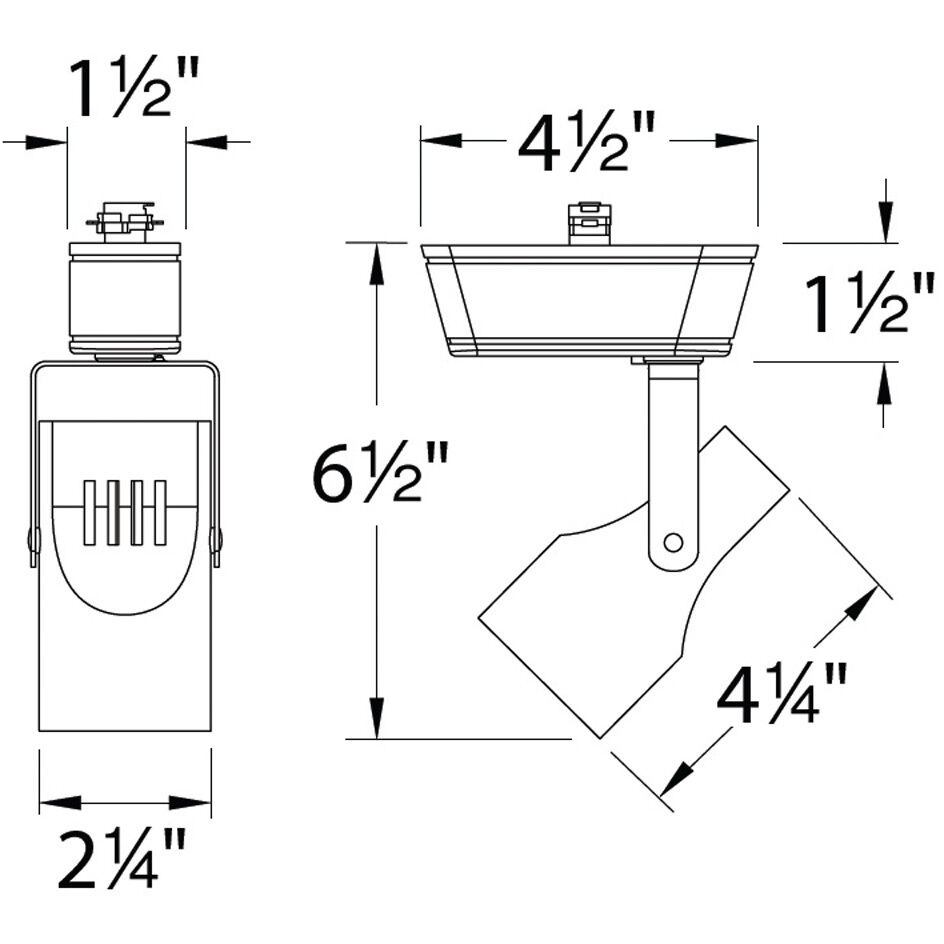 Low Volt 1 Light 120 Brushed Nickel Track Head Ceiling Light in H Track