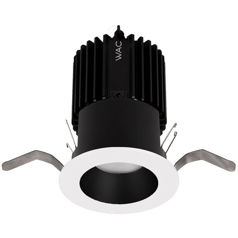 Volta LED B/Wt Recessed Lighting in Wide, 90, 3000K, Black/White, Round