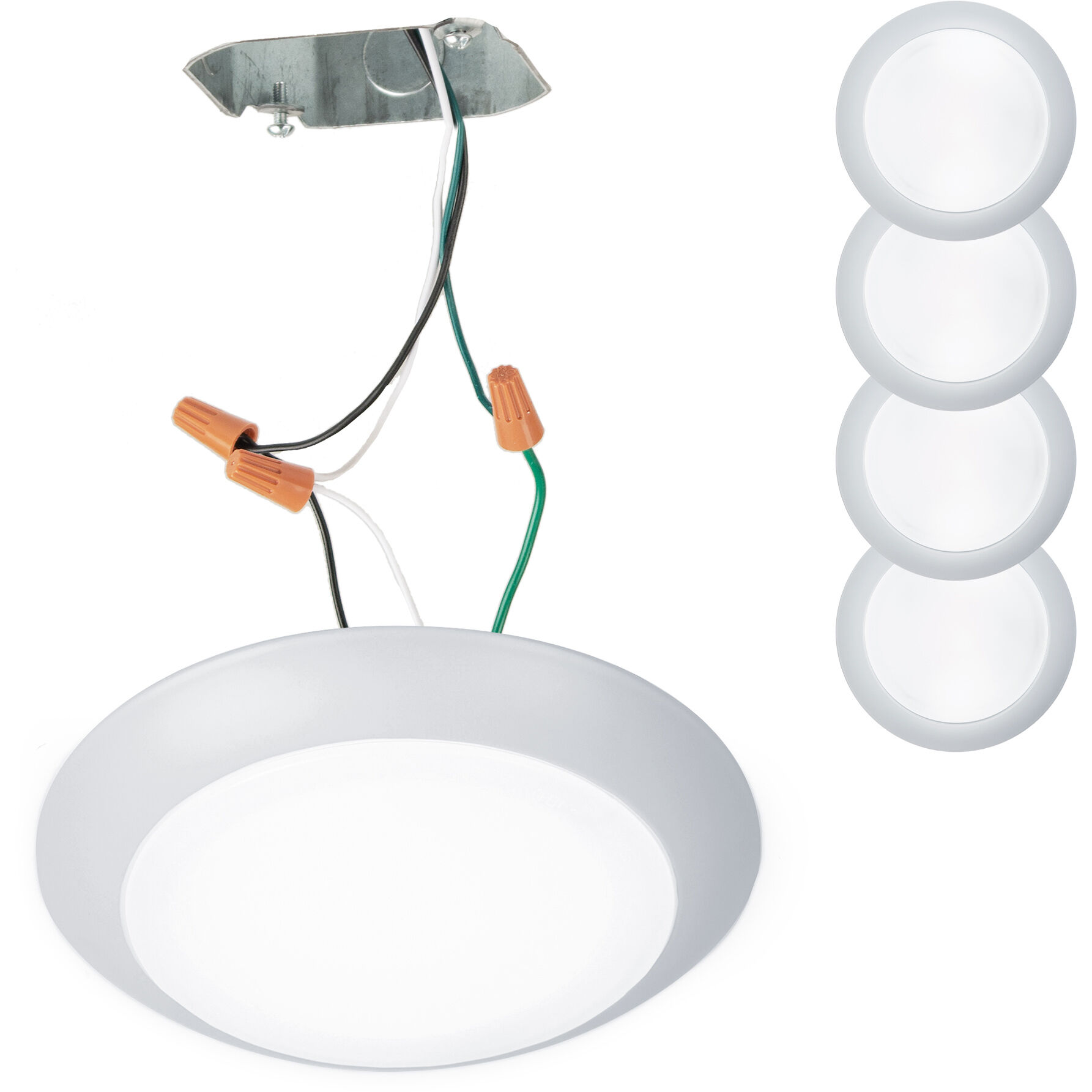 Surface mount led disc light top