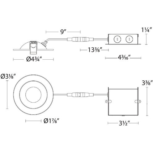 Lotos LED Black Complete Kit Recessed Lighting