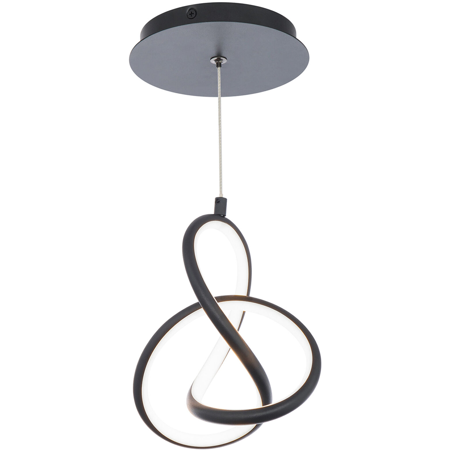 Vornado LED 7.44 inch Black Mini-Pendant Ceiling Light, dweLED