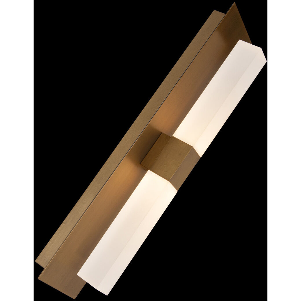 Camelot Wall Sconce Wall Light in Aged Brass, dweLED