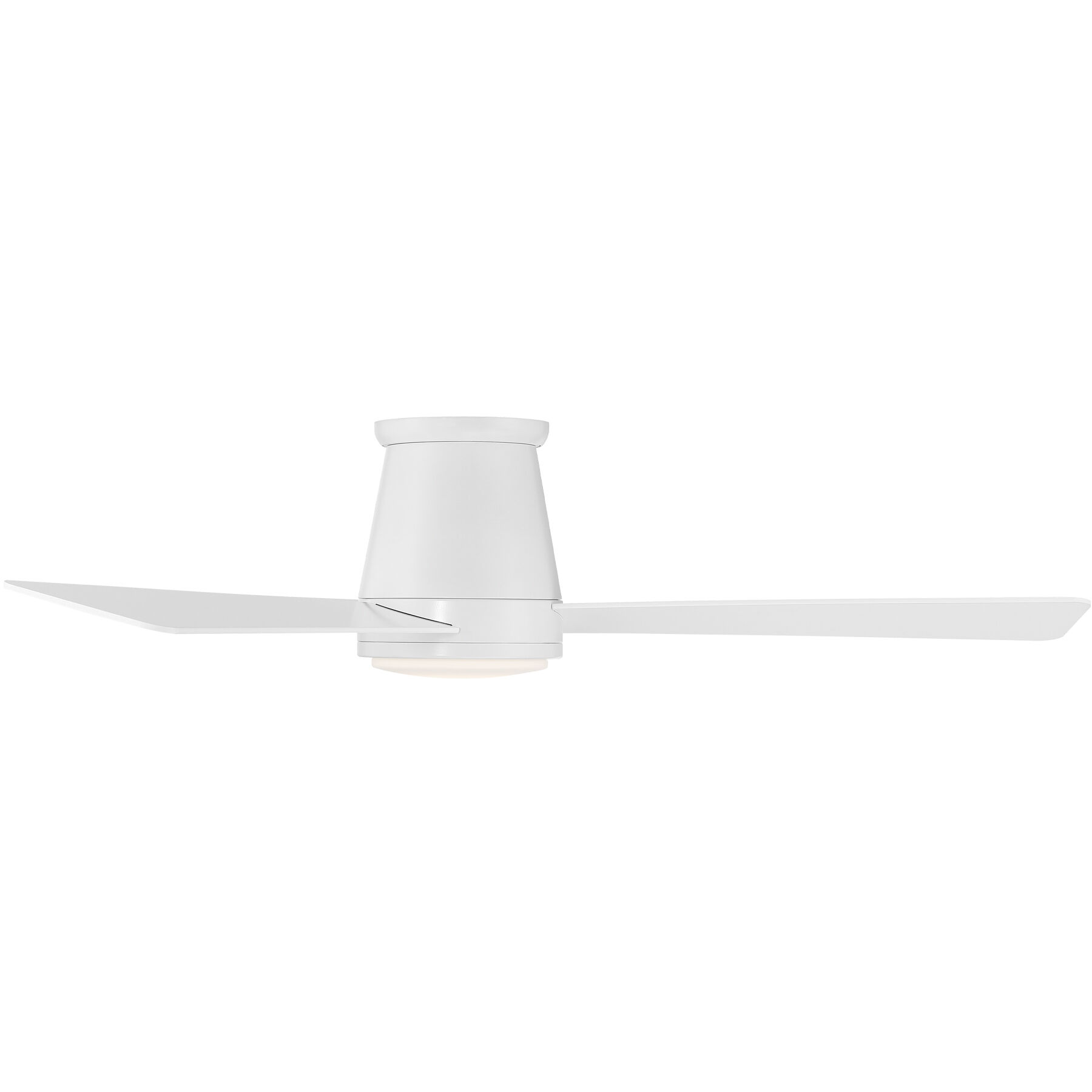 Hug 52 inch Matte White Flush Mount Ceiling Fans, Smart Fan