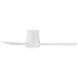 Hug 52 inch Matte White Flush Mount Ceiling Fans, Smart Fan