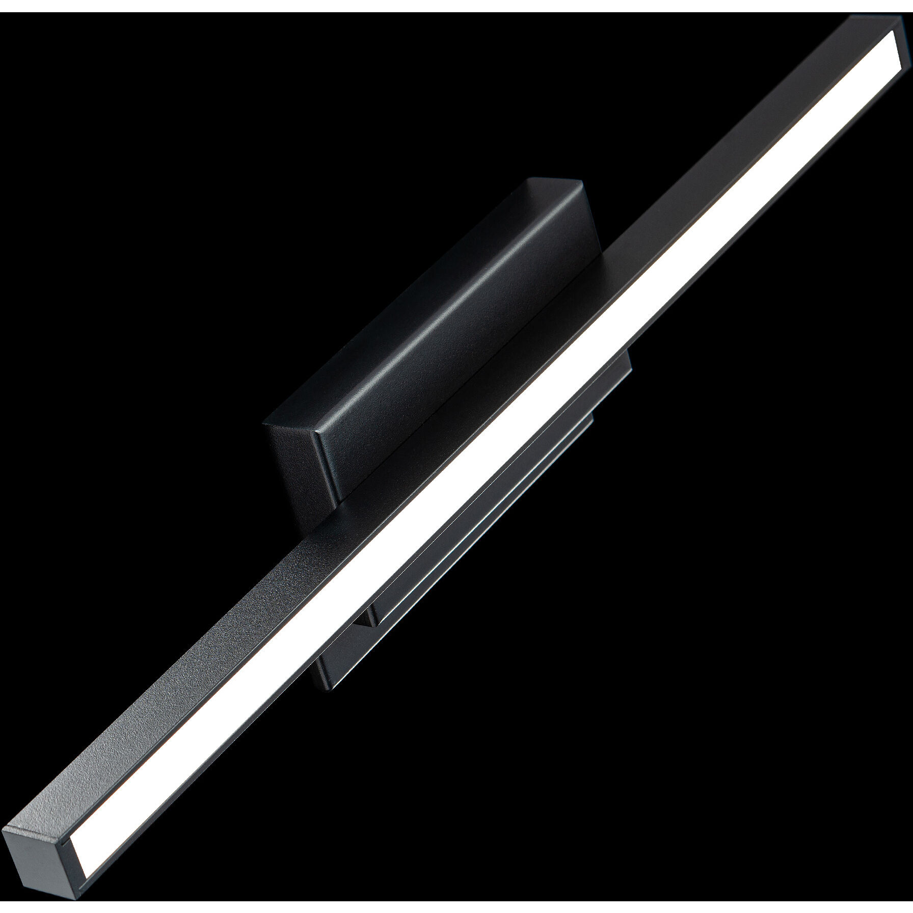 Parallax LED 18 inch Black Bath Vanity & Wall Light, dweLED