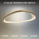 Oyster LED 33 inch Aged Brass Pendant Ceiling Light in 3500K, dweLED